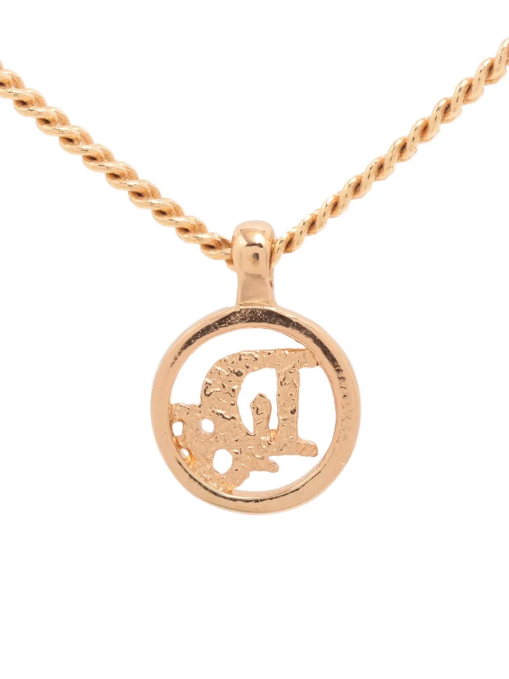 Pre-owned Dior 1990-2010 Logo-pendant Necklace