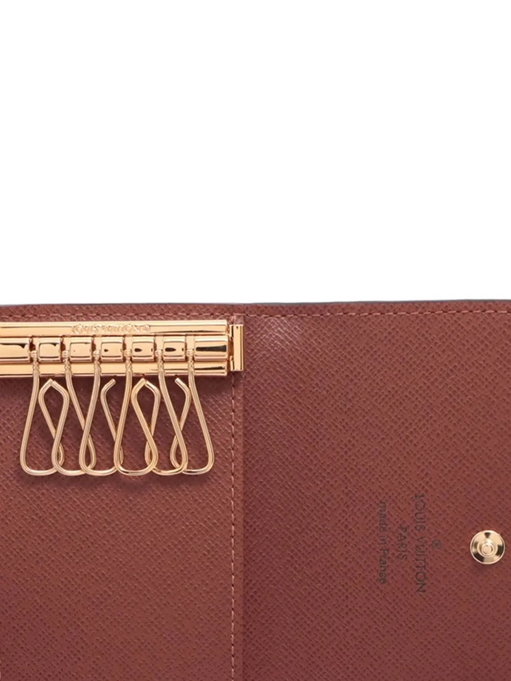 Pre-owned Louis Vuitton 2015-2024 Multiclés Wallet In Brown