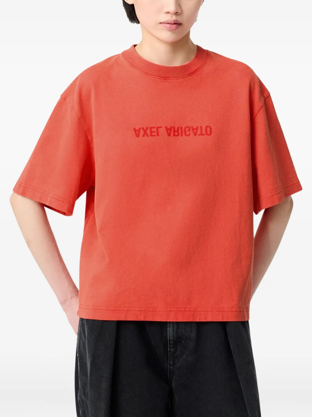 Axel Arigato T-shirt met grafische print Rood