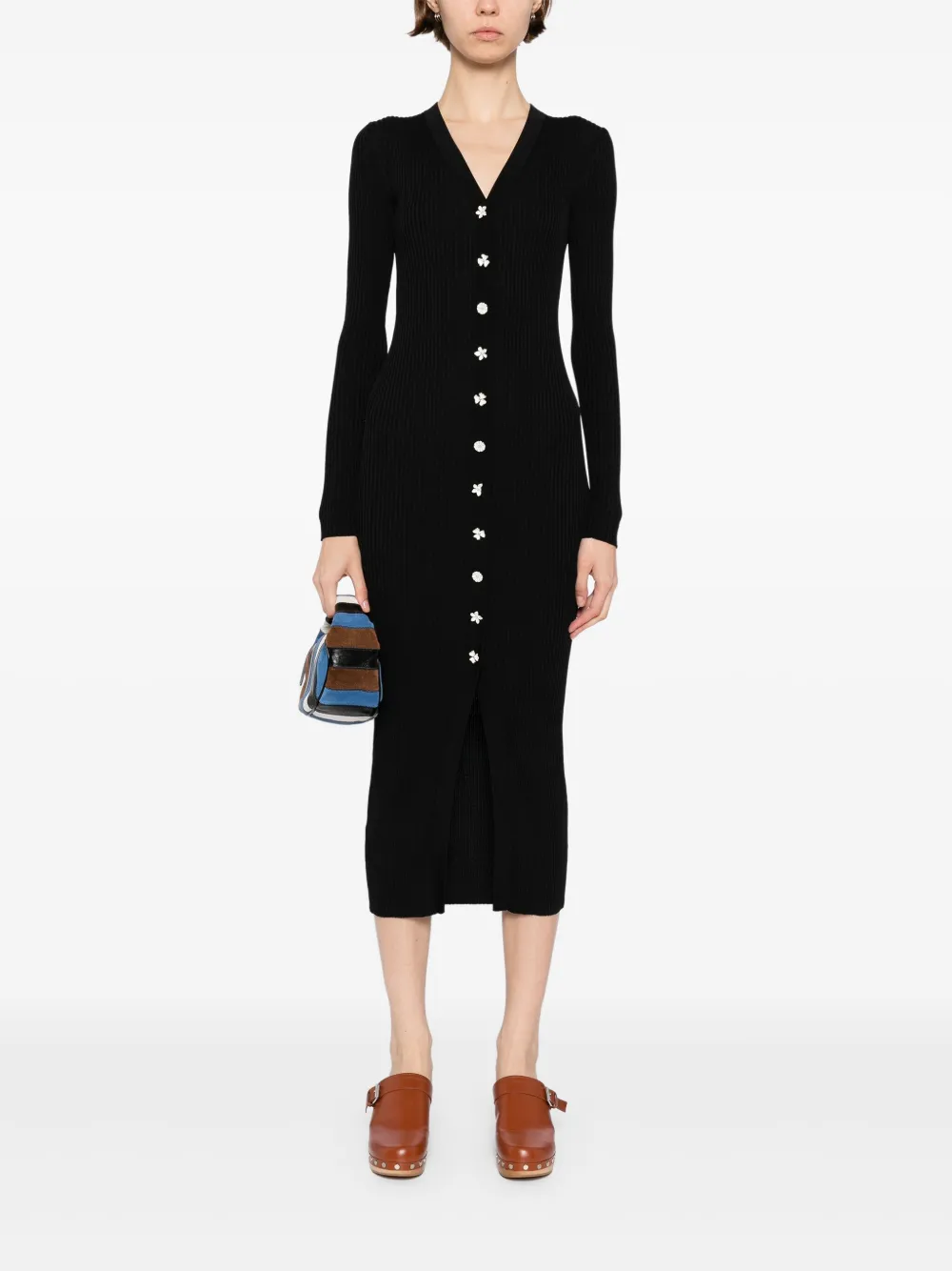 STAUD Shoko sweaterjurk - Zwart