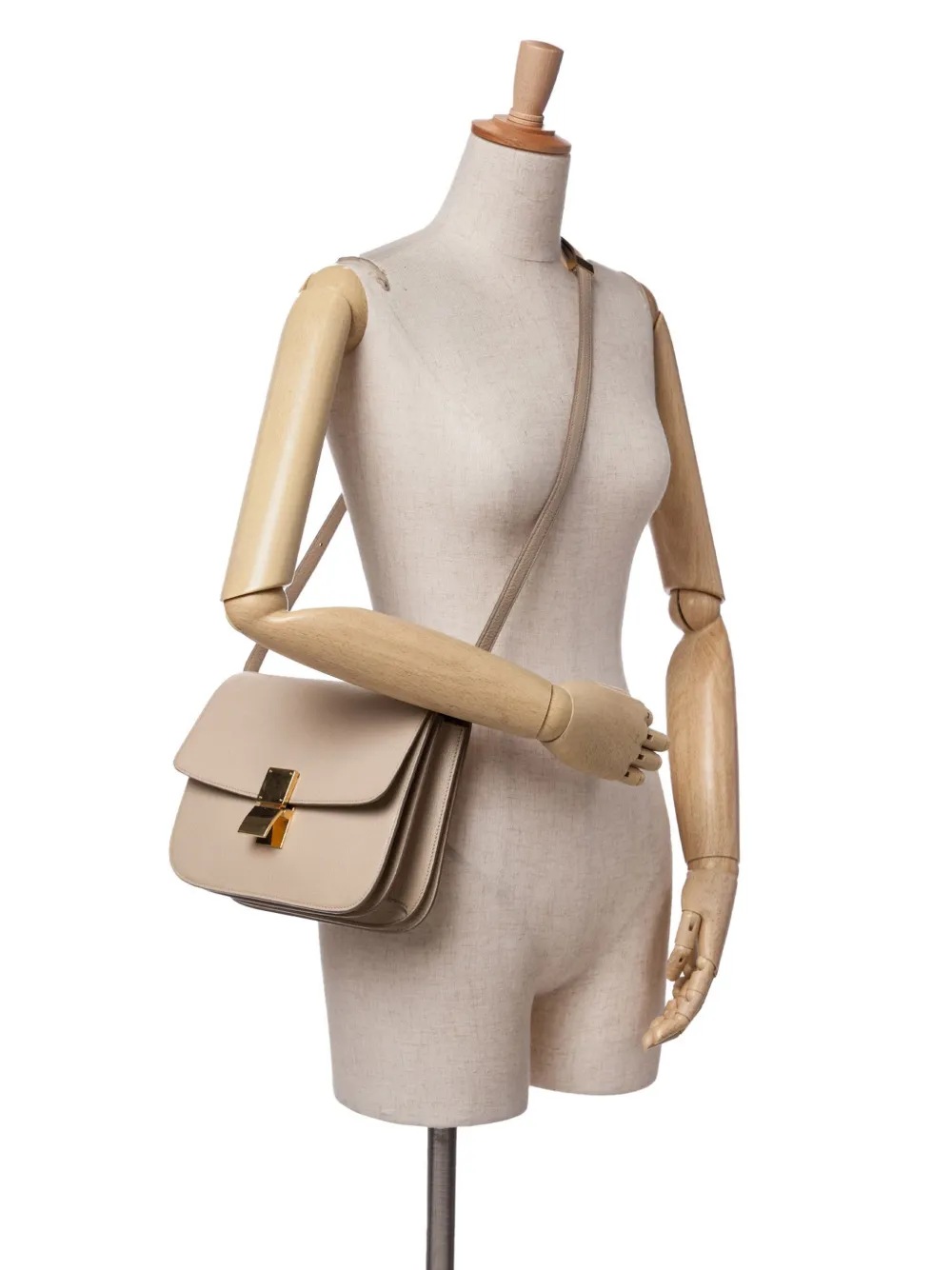 Pre-owned Celine 2015 Medium Calfskin Classic Box Crossbody Bag