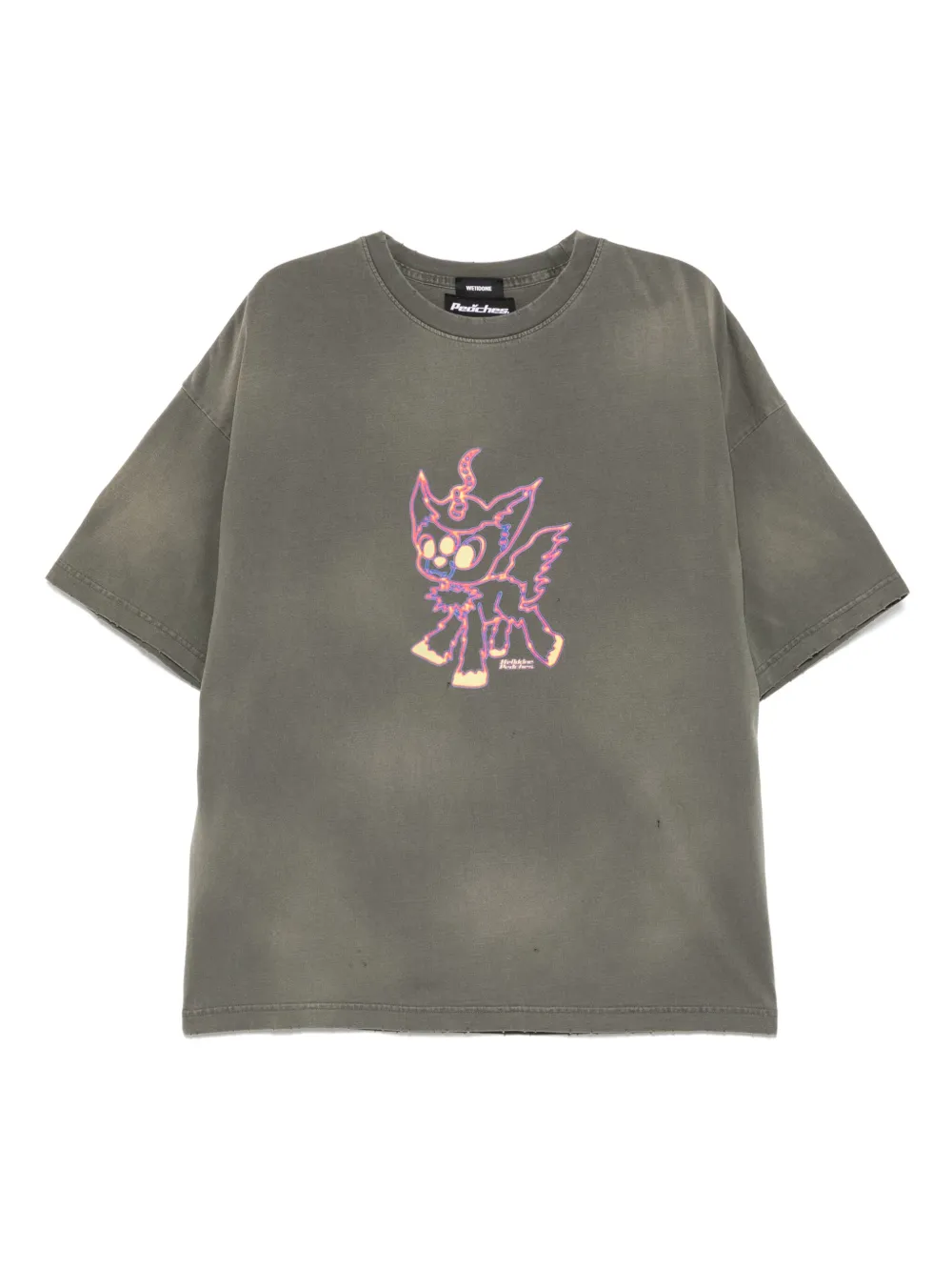 We11done playera con estampado gráfico | verde | Image 1