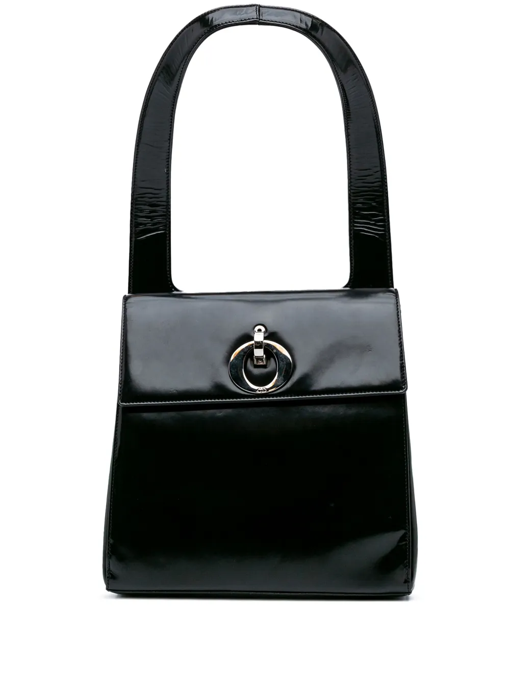 Christian Dior Pre-Owned 1997 パテント ショルーバッグ - ブラック Christian Dior Pre-Owned 1997 パテント ショルーバッグ - ブラック