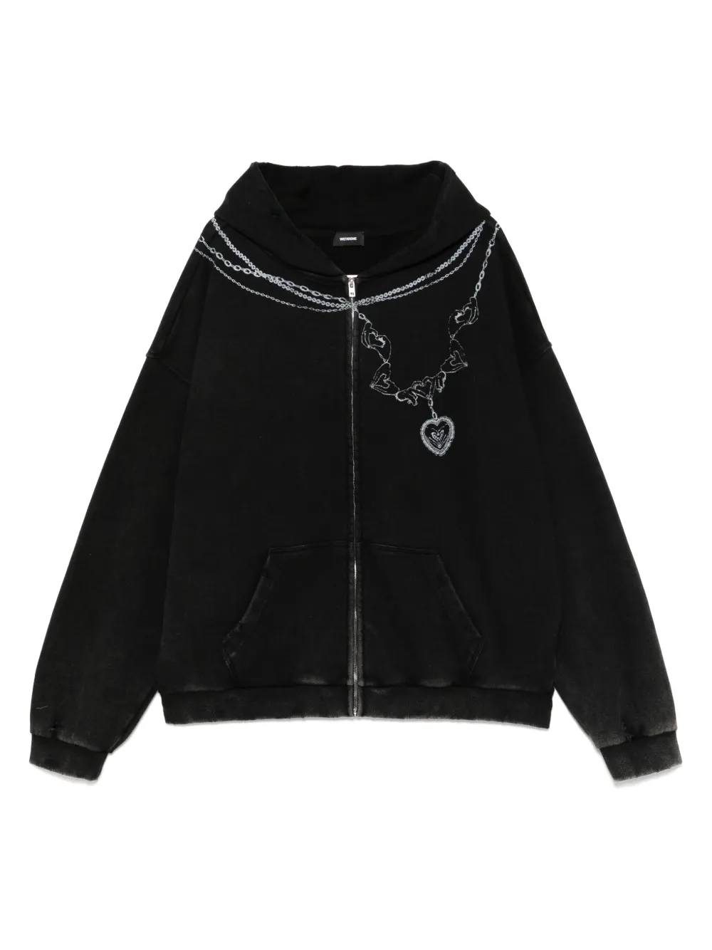 We11done hoodie con estampado gráfico | negro | Image 1
