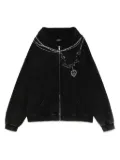 We11done graphic-printed hoodie - Black