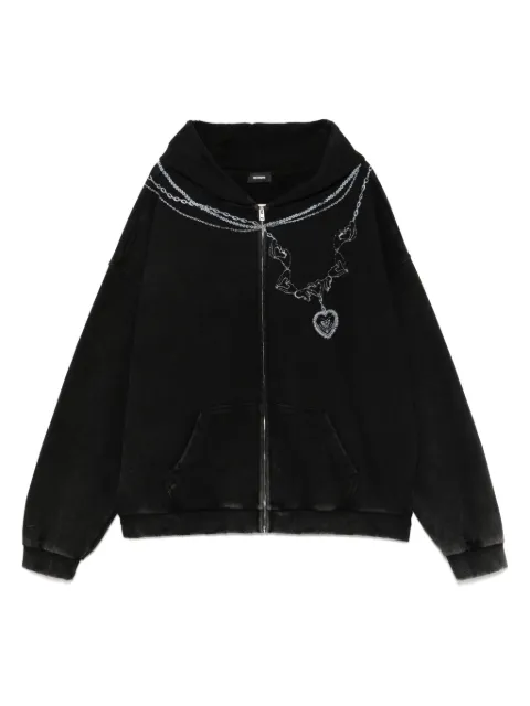We11done graphic-printed hoodie
