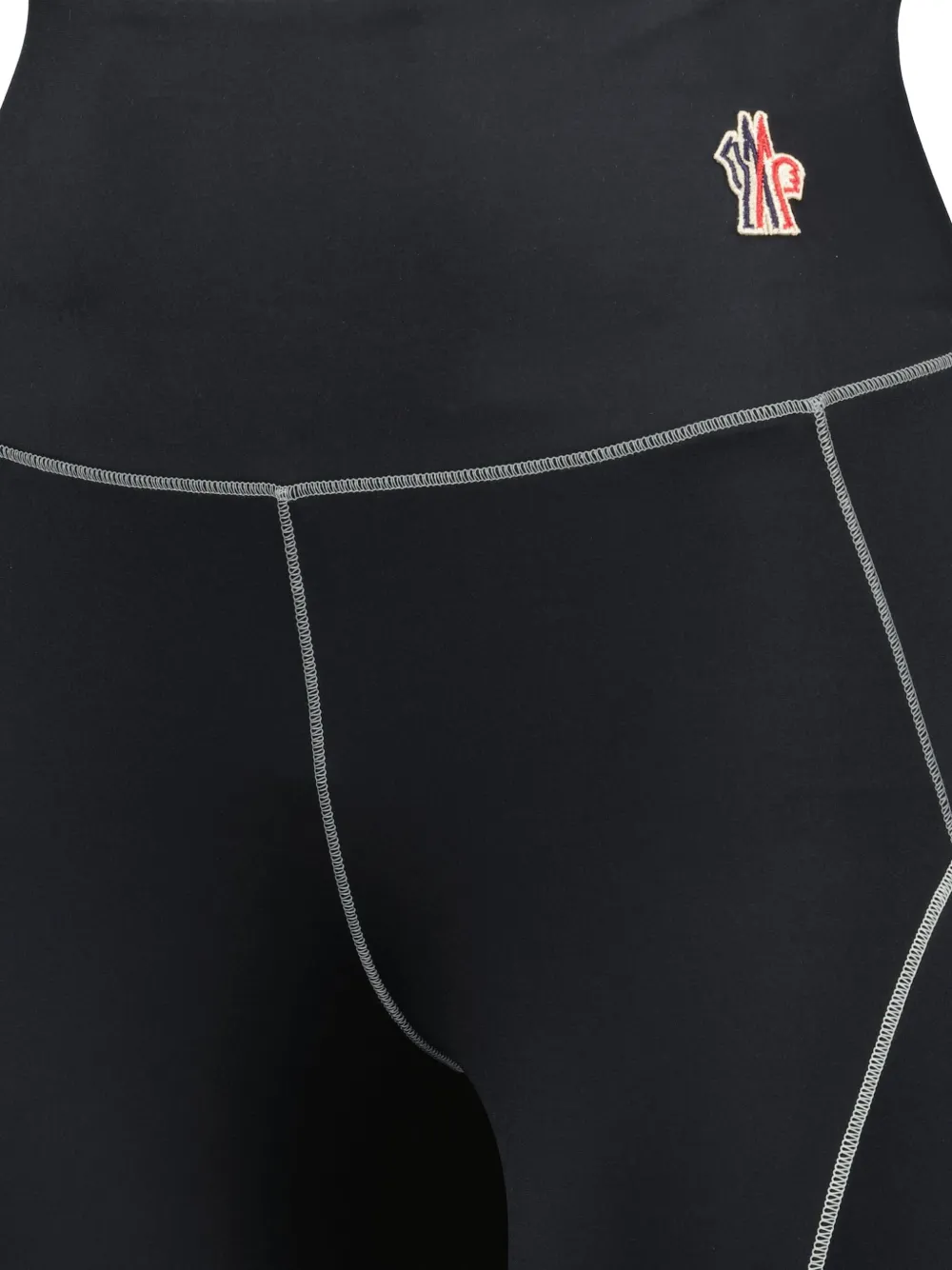 Shop Moncler Logo-patch Leggings