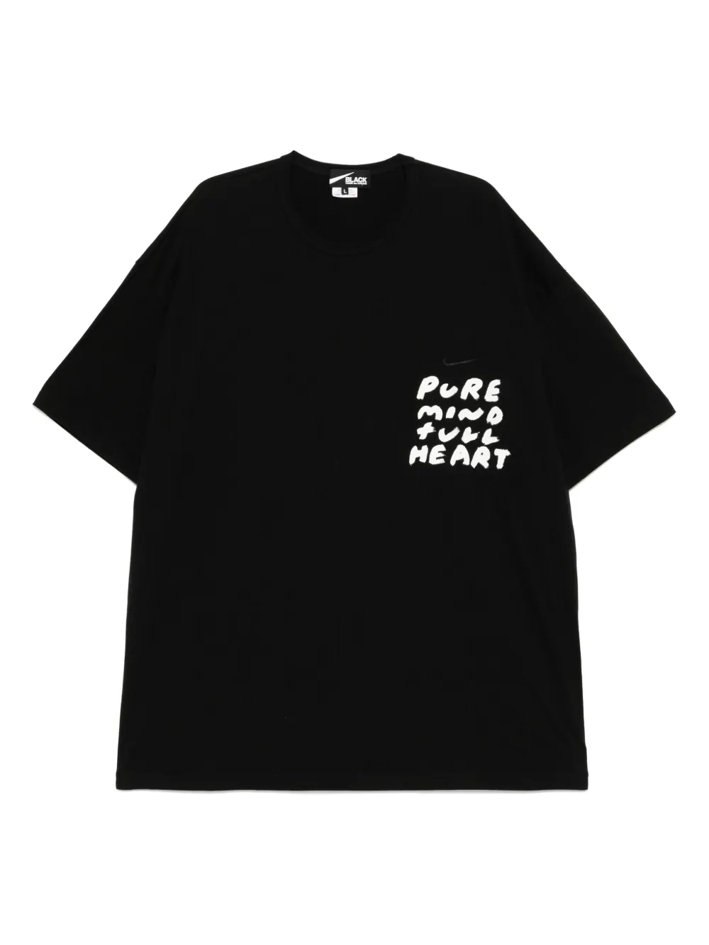 Black Comme Des Garçons playera con estampado en colaboración con Nike | negro | Image 1