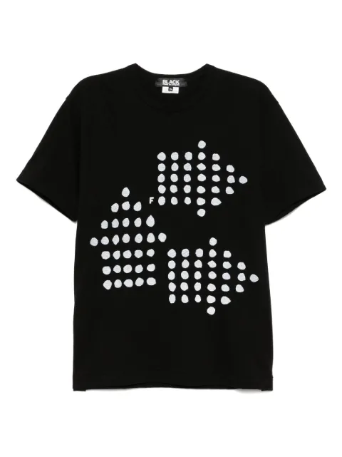Black Comme Des Garçons playera estampada