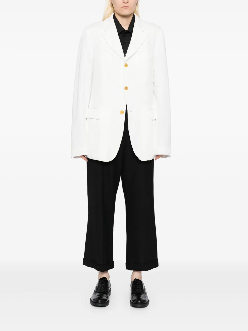 Shop Black Comme Des Garçons Single-breasted Blazer
