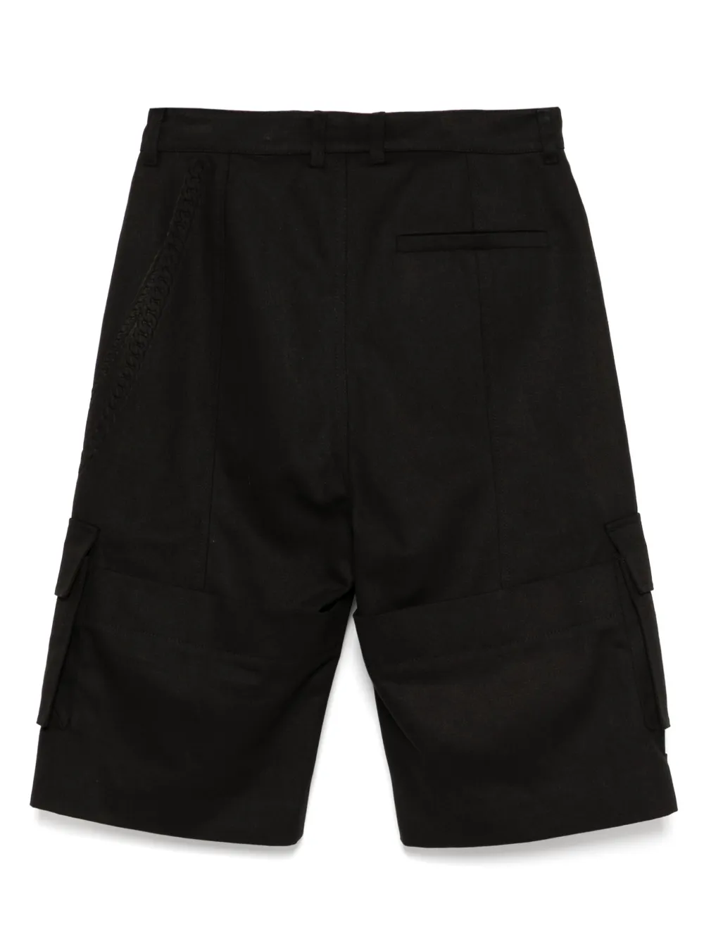 We11done Cargo shorts met reliëf - Zwart