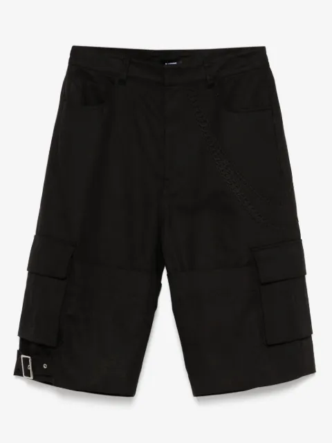 We11done embossed-detail cargo shorts