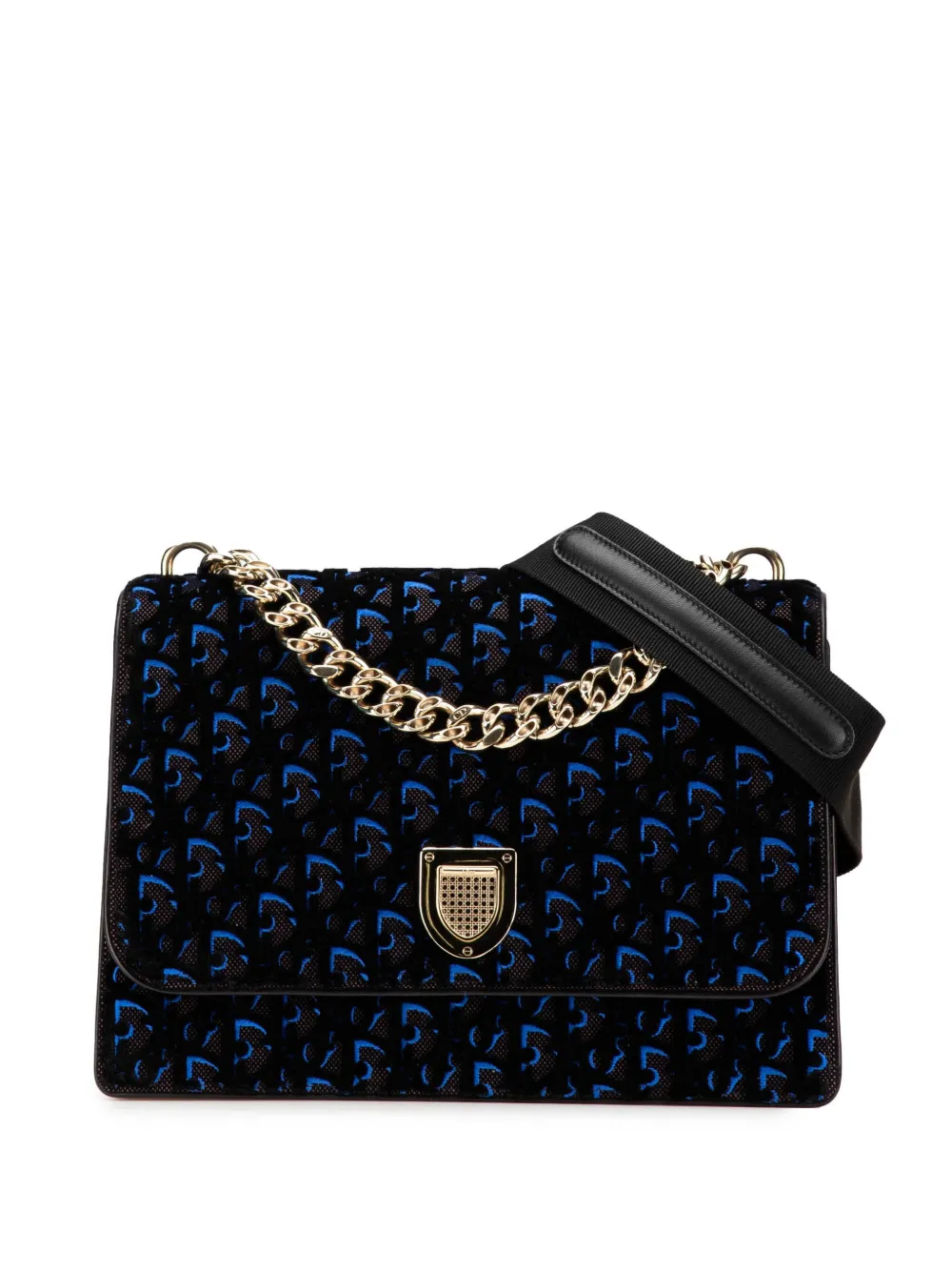 Christian Dior Pre-Owned 2016 オブリーク ディオラマ サッチェルバッグ - ブルー Christian Dior Pre-Owned 2016 オブリーク ディオラマ サッチェルバッグ - ブルー