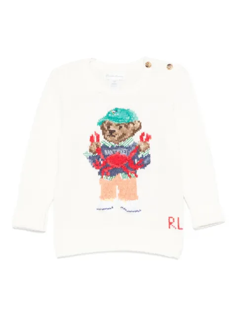 POLO RALPH LAUREN KIDS سويتر بشعار بحياكة إنتارسيا