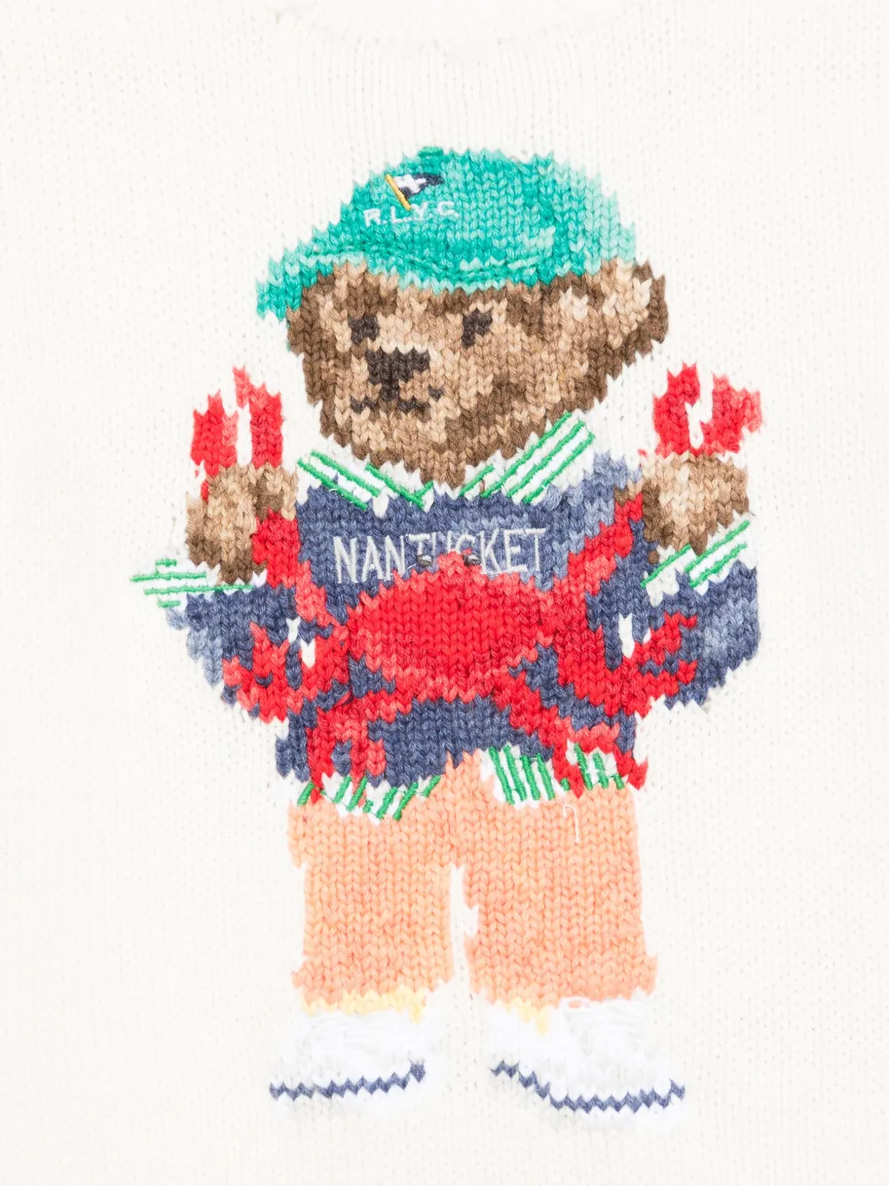 POLO RALPH LAUREN KIDS Trui met intarsia logo Wit