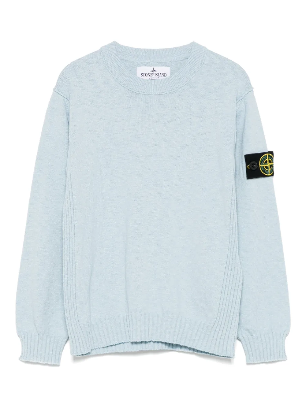 Stone Island Junior Trui met Compass-logopatch Blauw