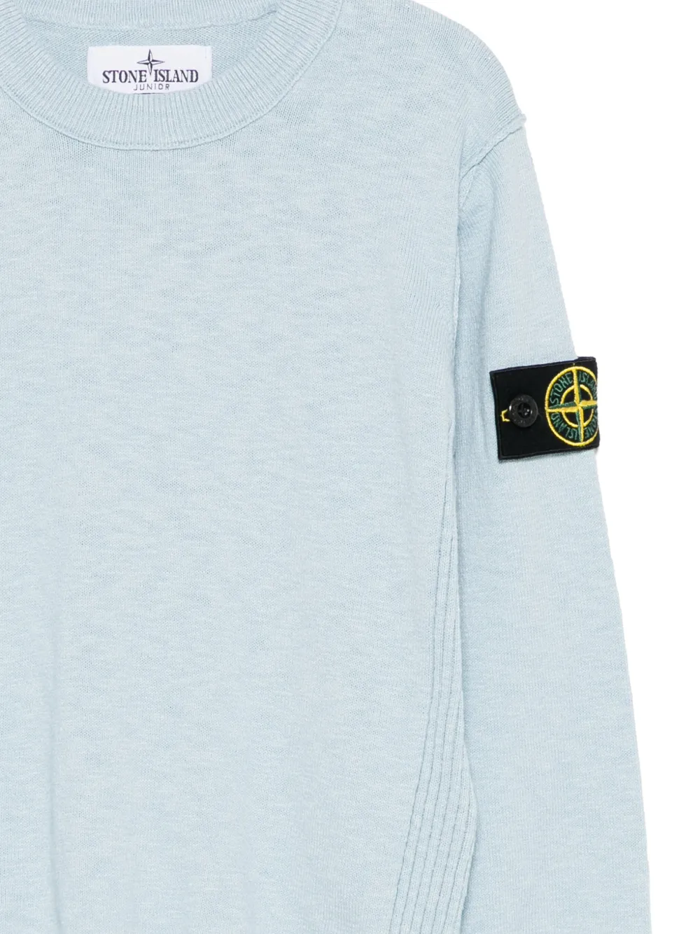 Stone Island Junior Trui met Compass-logopatch Blauw