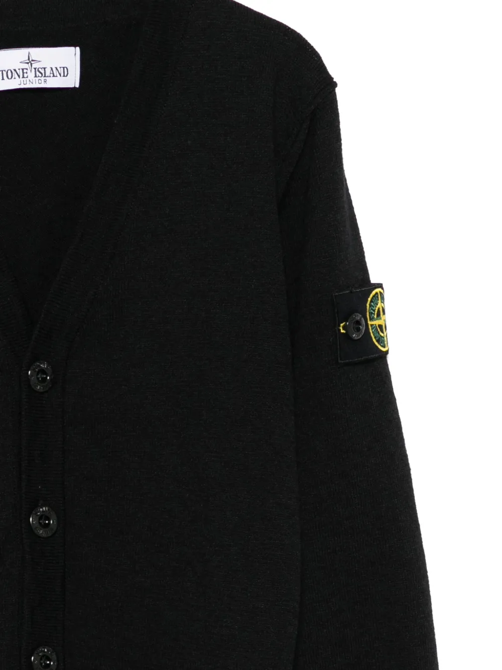 Stone Island Junior Vest met Compass-logopatch Zwart