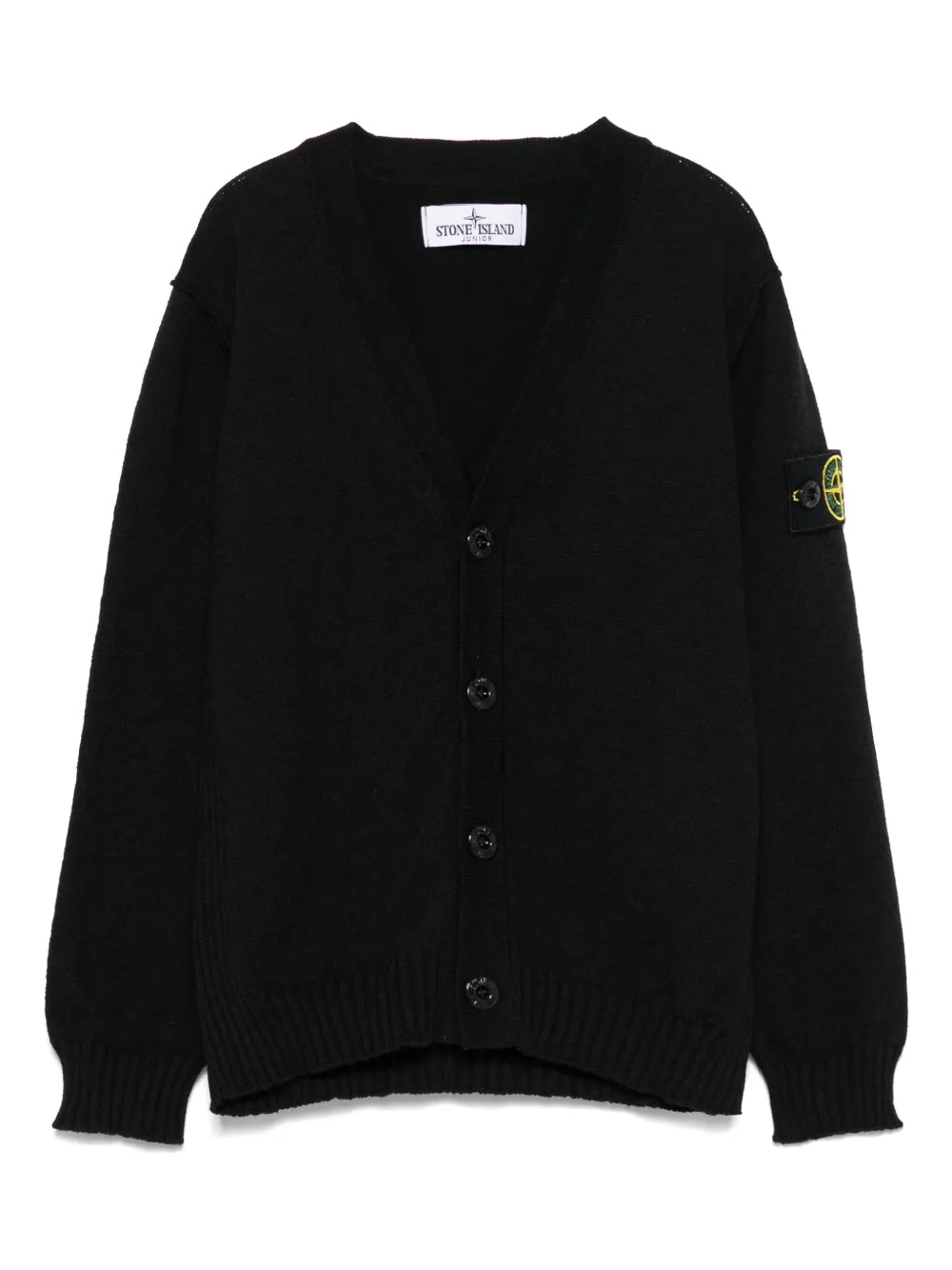 Stone Island Junior Vest met Compass-logopatch Zwart