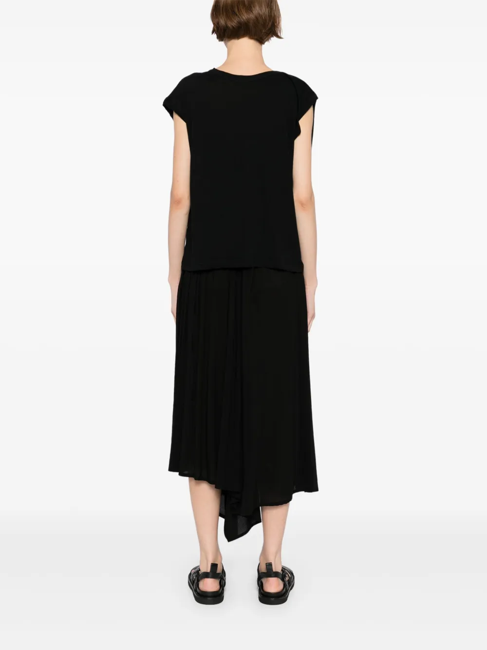 Yohji Yamamoto T-shirt met korte mouwen Zwart