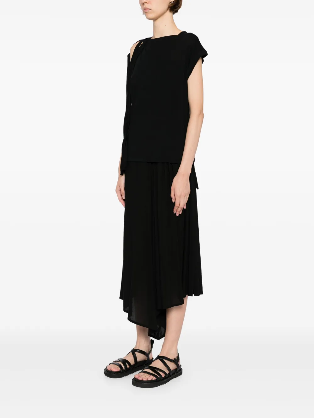 Yohji Yamamoto T-shirt met korte mouwen Zwart