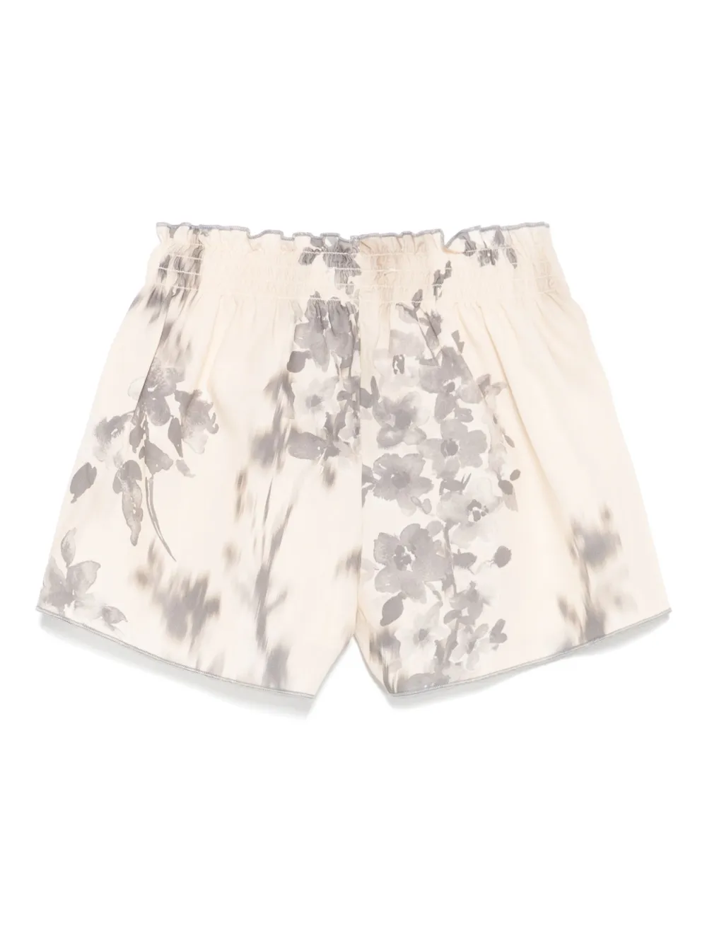 Zhoe & Tobiah Shorts met bloemenprint - Beige