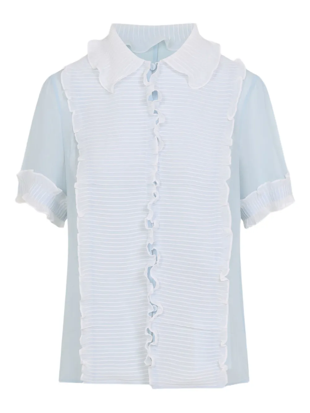 Jil Sander Ruffled Silk Shirt