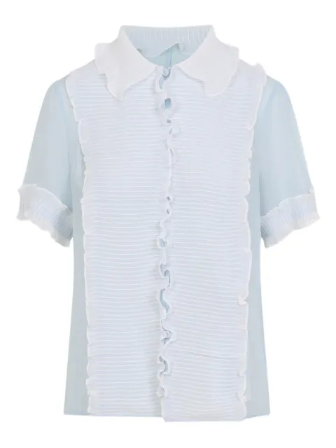 Jil Sander ruffled silk shirt