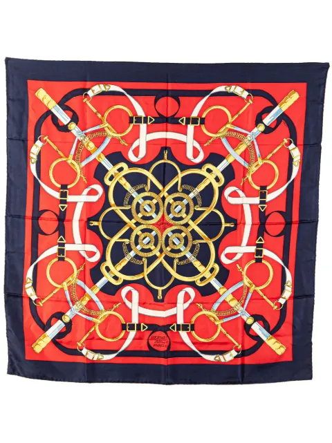 Hermès Pre-Owned foulard Eperon D'Or en soie (années 1900)