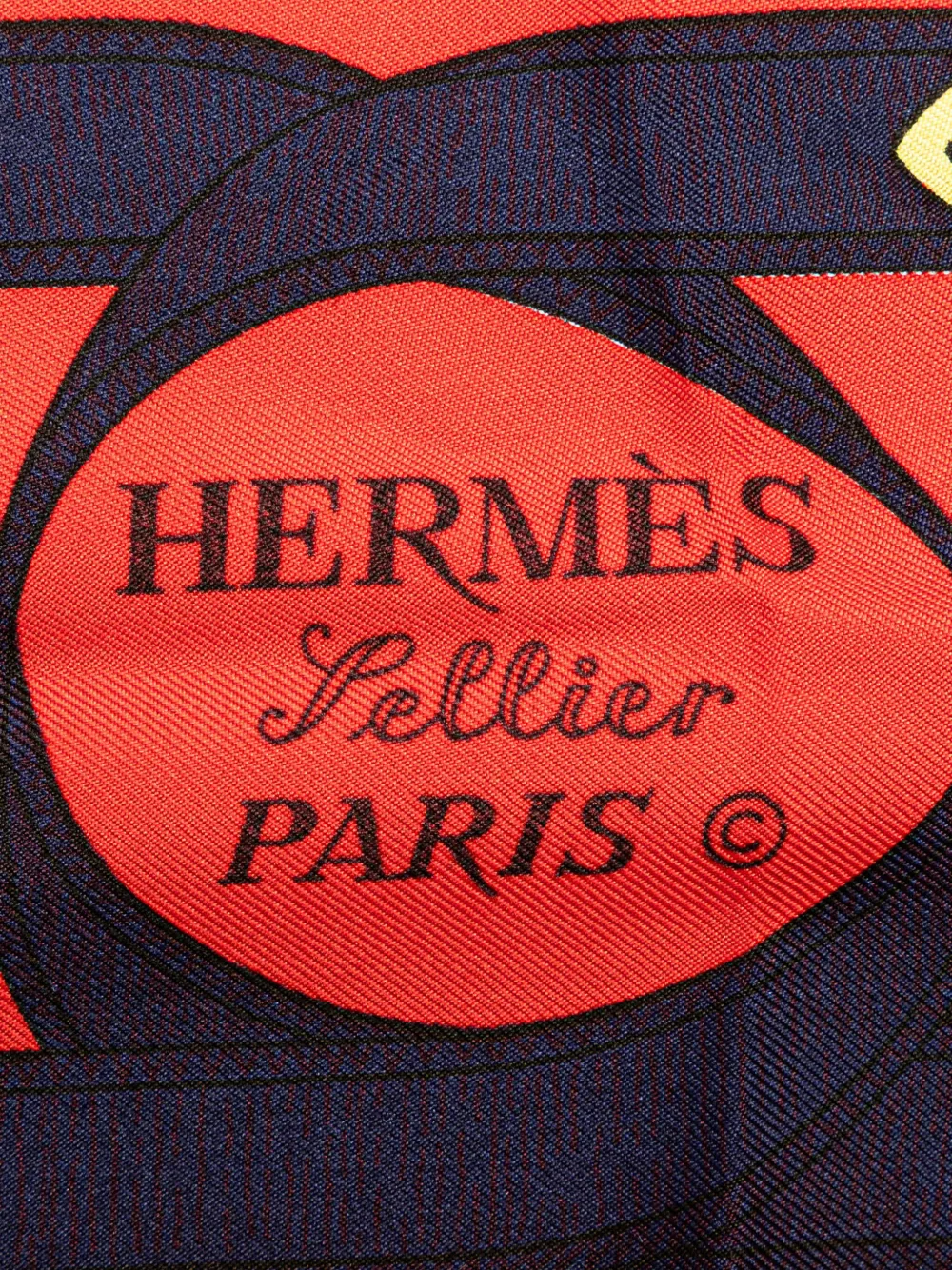 Pre-owned Hermes 20th Century Eperon D'or Silk Scarf Scarves