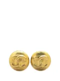 CHANEL Pre-Owned 1995 Gold Plated CC Clip On Earrings costume earrings