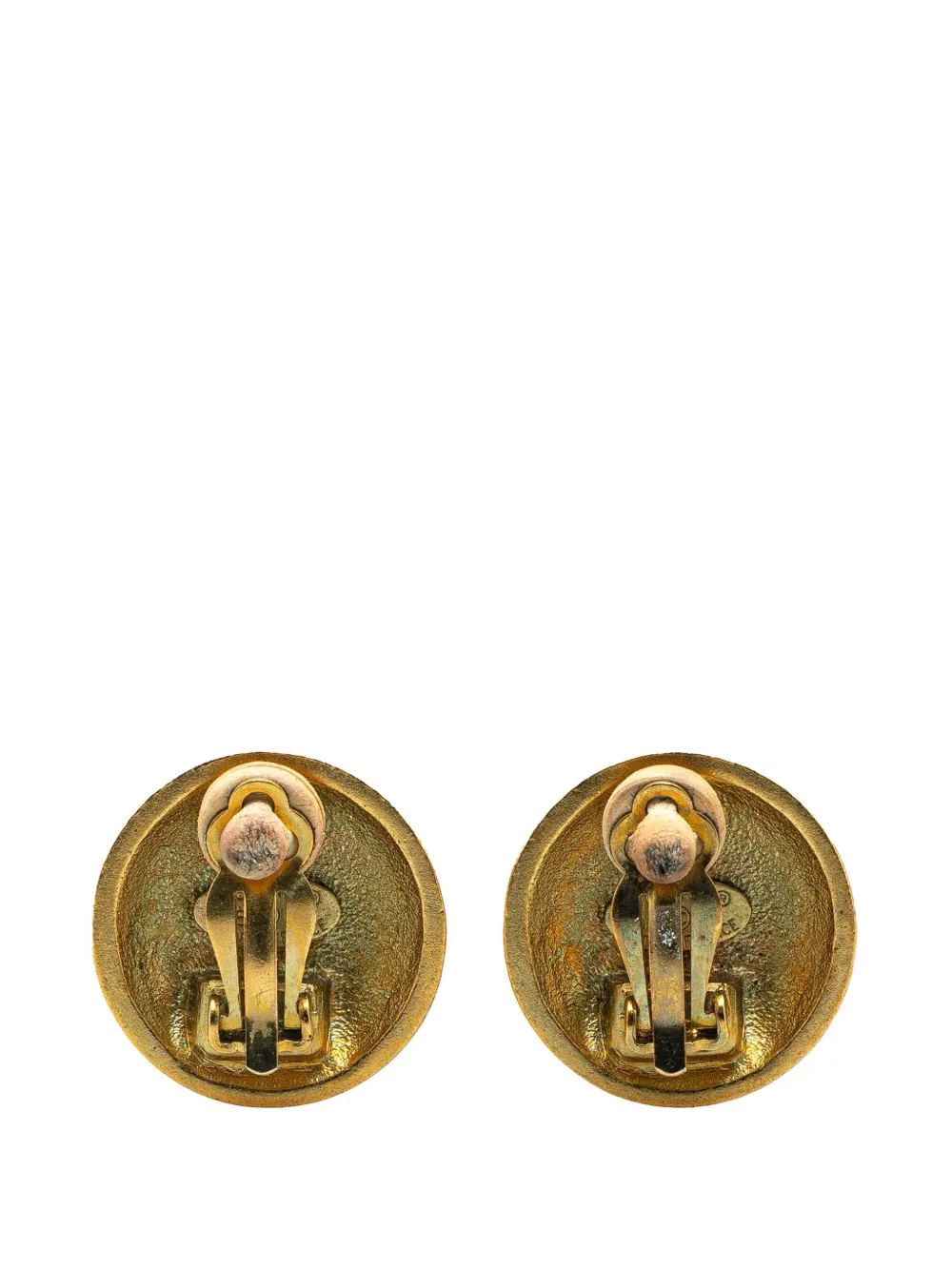 CHANEL Pre-Owned أقراط كبس بشعار CC ومطلية بذهب 1995 | Image 2