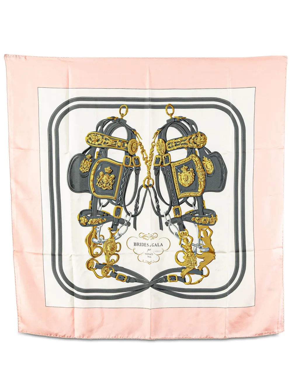 Hermès Pre-Owned 20th Century ブリッド ドゥ ガラ シルクスカーフ - ピンク Hermès Pre-Owned 20th Century ブリッド ドゥ ガラ シルクスカーフ - ピンク