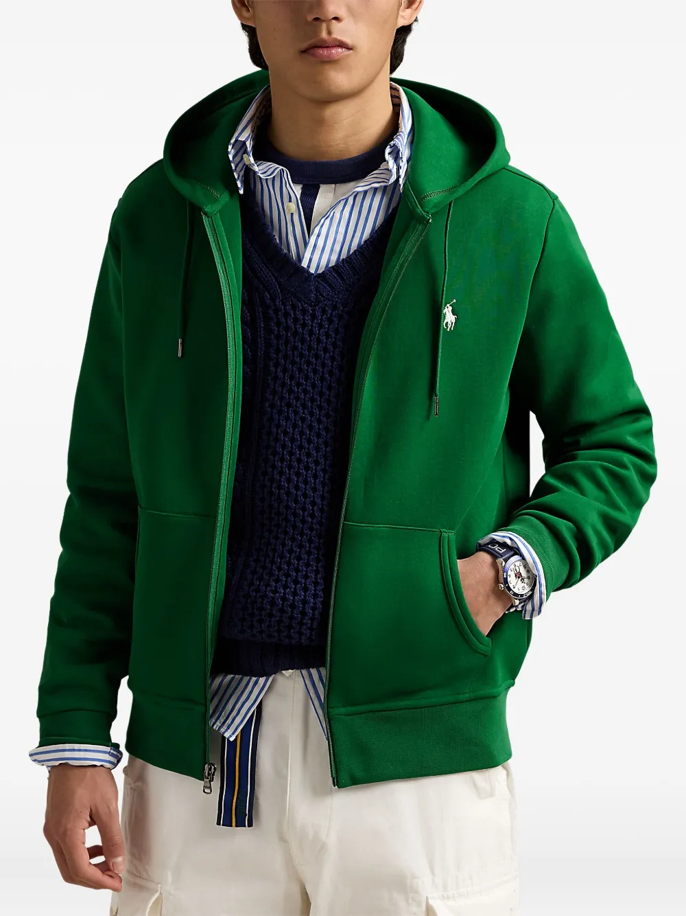 Polo Ralph Lauren Gebreide hoodie met rits Groen