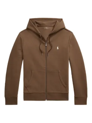Polo Ralph Lauren ダブルニット ジップアップ パーカー | ブラウン Polo Ralph Lauren ダブルニット ジップアップ パーカー | ブラウン