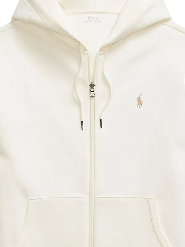 ★★POLO RALPH LAUREN★★ Double Knit Hoodie White MNPOKNI16 Polo Ralph Lauren double-knit zip-up Hoodie | White