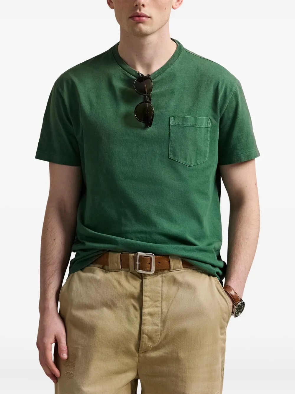 Polo Ralph Lauren T-shirt met zak en ronde hals Groen