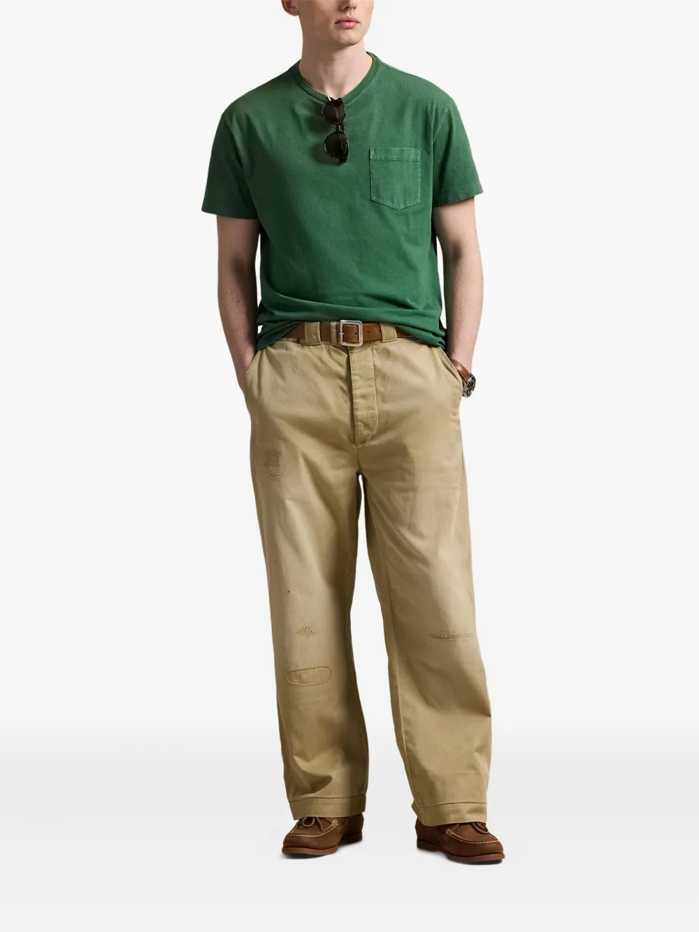 Polo Ralph Lauren T-shirt met zak en ronde hals Groen