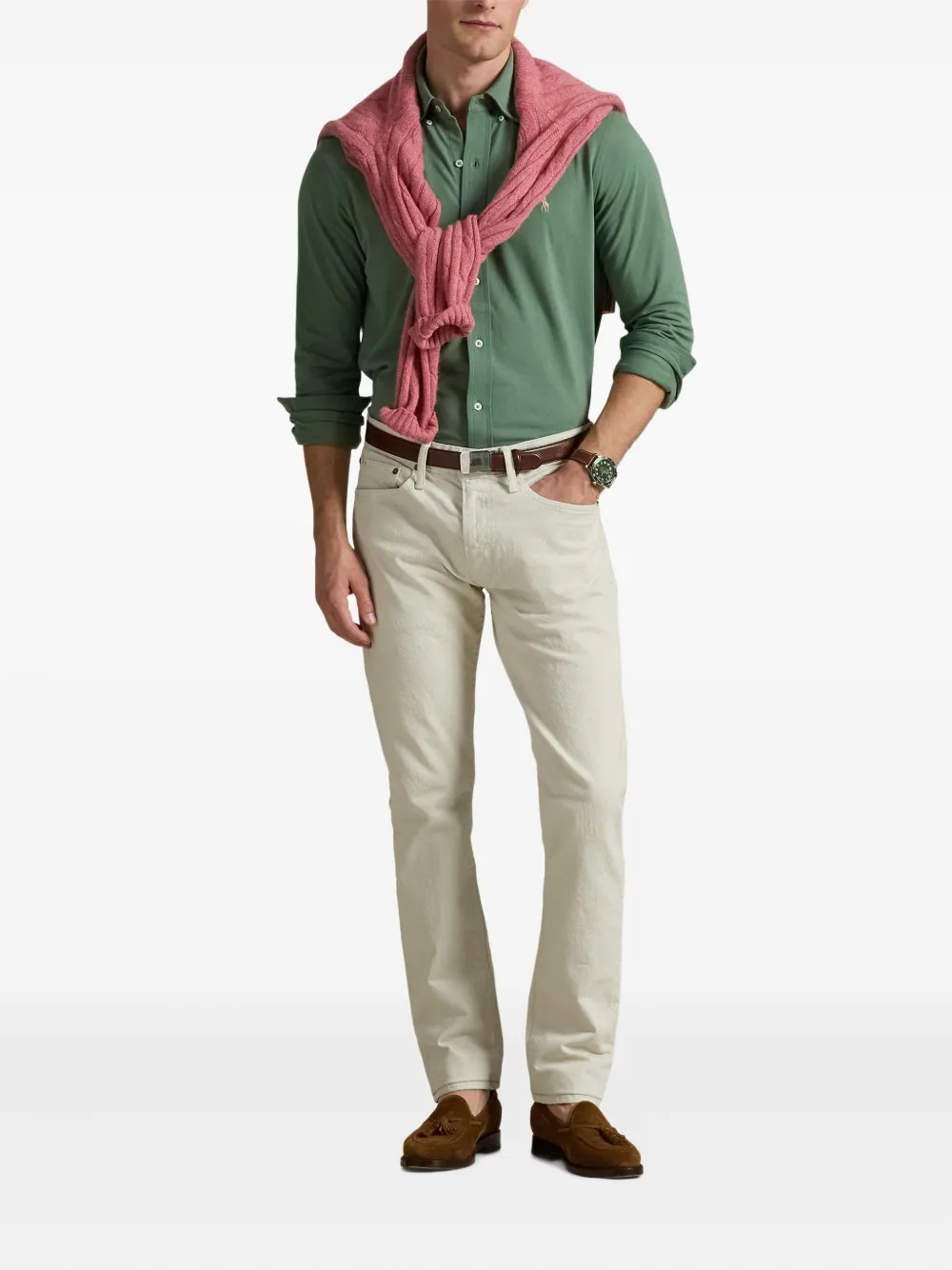 Polo Ralph Lauren Mesh overhemd Groen