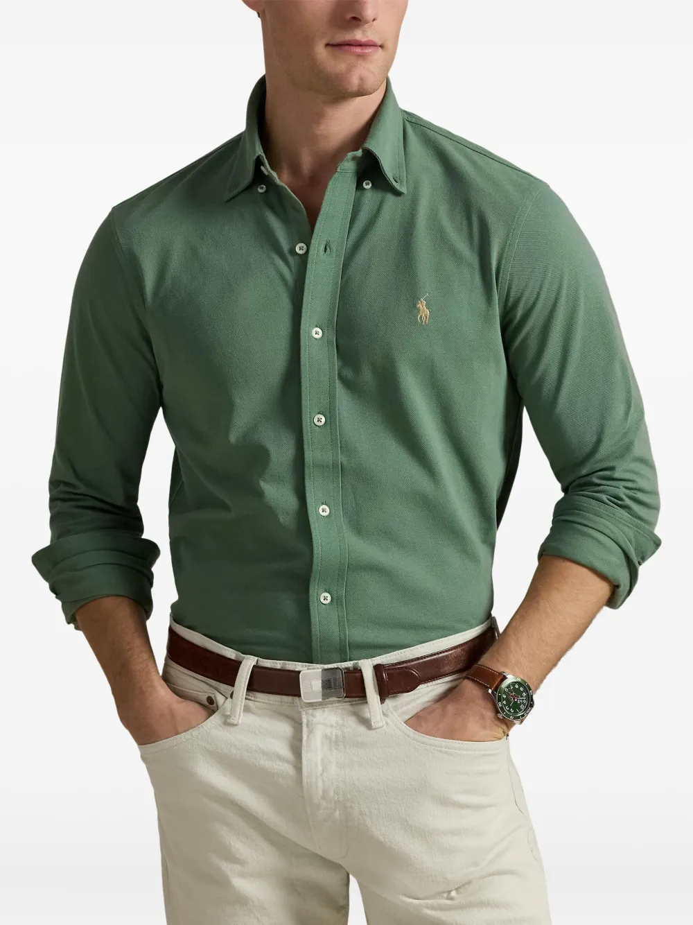 Polo Ralph Lauren Mesh overhemd Groen