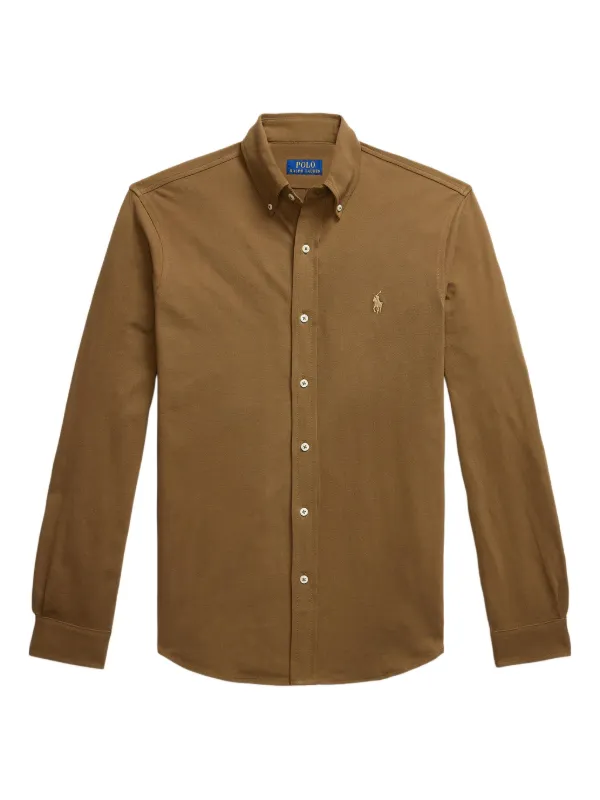 Polo Ralph Lauren button-down long-sleeve Shirt | Brown | FARFETCH CY