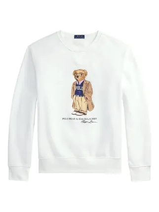 Polo Ralph Lauren Moletom Polo Bear De Fleece | Branco | FARFETCH BR