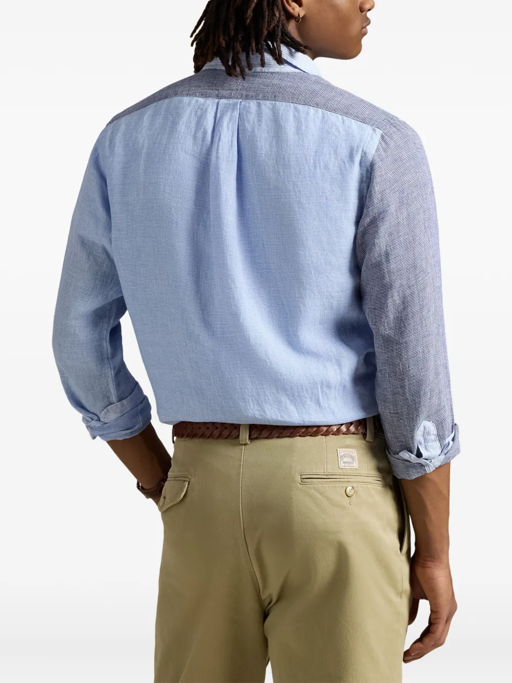 Polo Ralph Lauren Overhemd met knopen en colourblocking Blauw