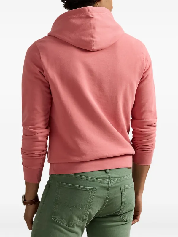 Fleece Hoodie Sweatshirt For Men Pink Polo Ralph Lauren