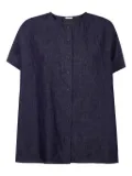 Apuntob button-front short-sleeve shirt - Blue