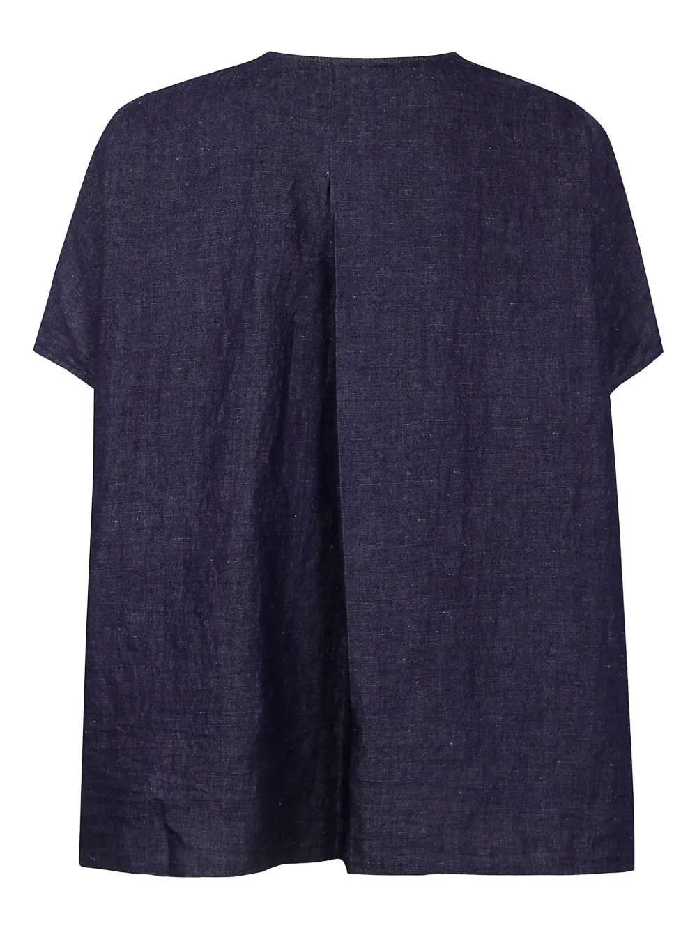 Apuntob button-front short-sleeve shirt - Blauw