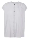 Apuntob button-up short-sleeveT-shirt - Grey