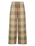 Apuntob checked trousers - Brown