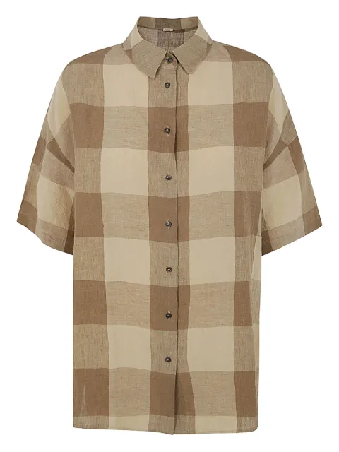 Apuntob check-patterned short-sleeve shirt
