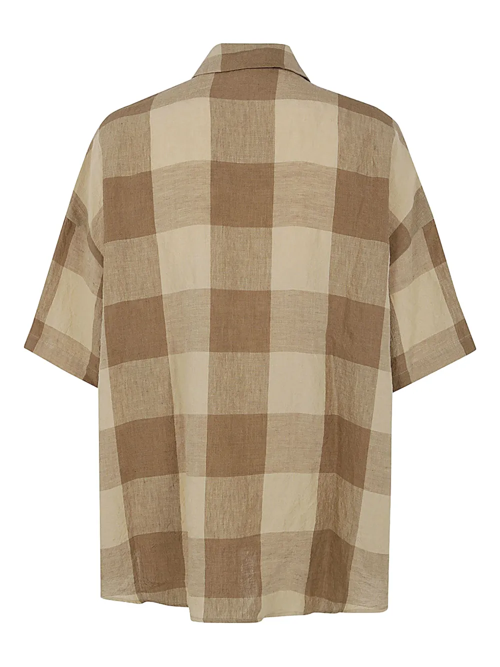 Apuntob check-patterned short-sleeve shirt - Bruin
